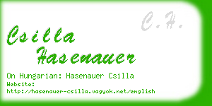 csilla hasenauer business card